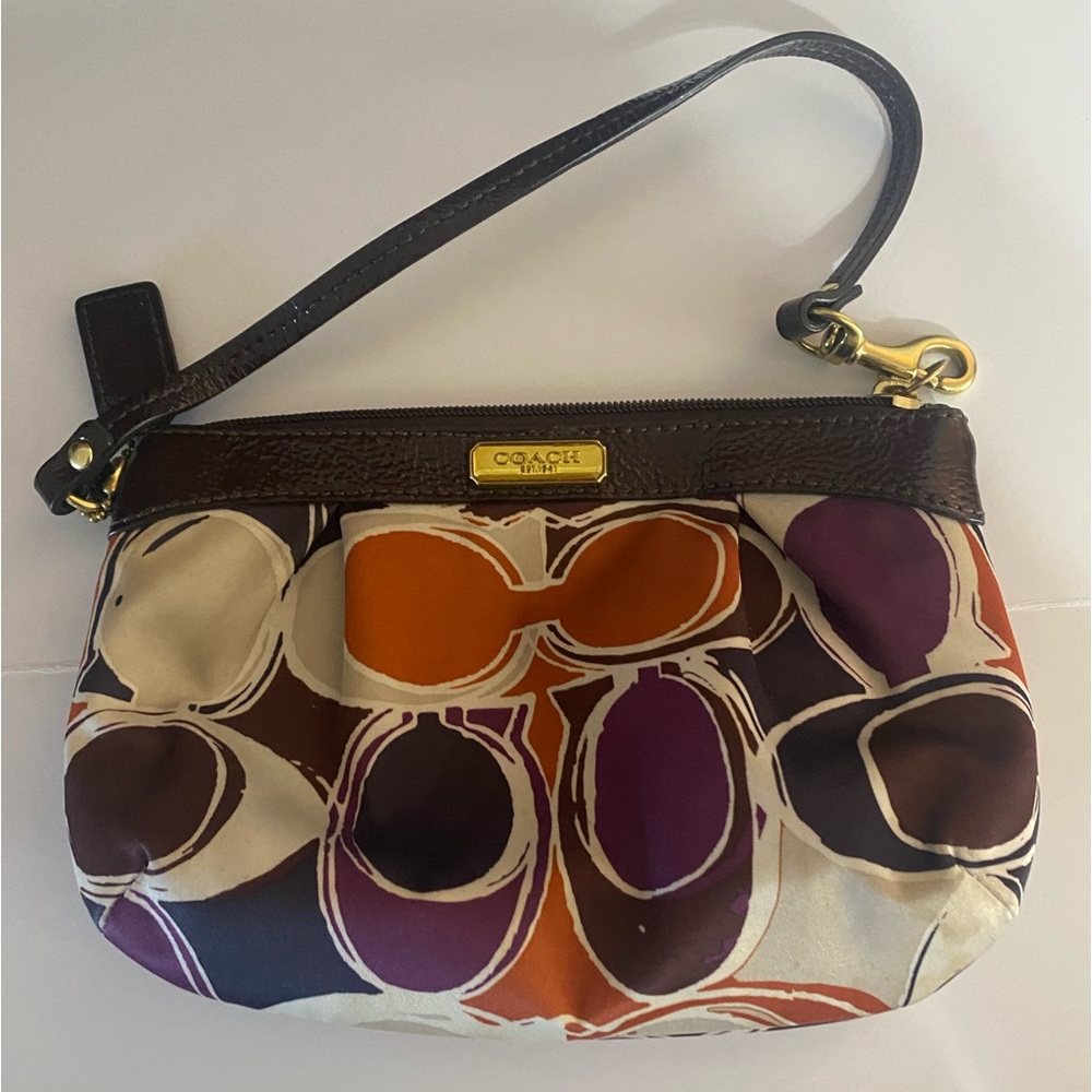 Coach Ashley scarf print wristlet